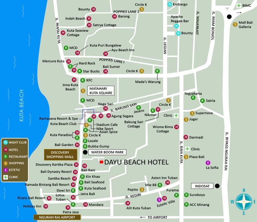 Dayu Hotel Kuta BALI Exterior foto